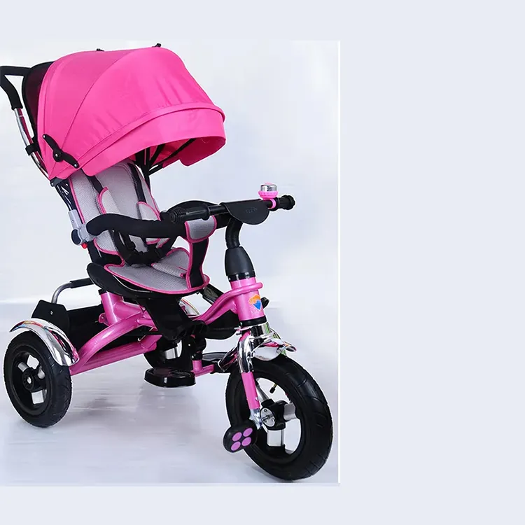 2023 Прямая продажа с фабрики, оптовая продажа, на возраст 6-18 месяцев Детские свет багажник надежное качество пластика mini 3 колеса трехколесная детская коляска для детей