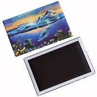 Aimant de réfrigérateur rectangulaire en fer blanc personnalisé avec logo, vente en gros d'usine, autocollant promotionnel pour réfrigérateur, souvenir touristique, cadeau