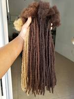 Extensions de dreadlocks afro bouclées 100 % cheveux humains, 0,2/0,4/0,6/0,8 cm, pour tresses au crochet en vrac pour femmes noires