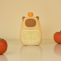 Capybara-förmiger Wecker mit Warmem LED-Nachtlicht und Helligkeitsregulierungsfunktion Perfekt für den Täglichen Gebrauch von Kindern