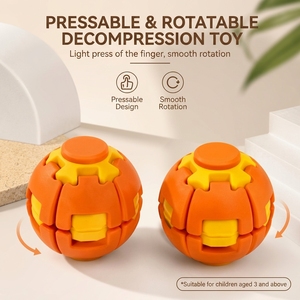 Balle <span class=keywords><strong>anti</strong></span>-<span class=keywords><strong>stress</strong></span> déformable, cube rotatif Fidget Spinner, jouet Push Pop Fidget pour soulager l'anxiété, pour adultes et enfants - Product Image 3
