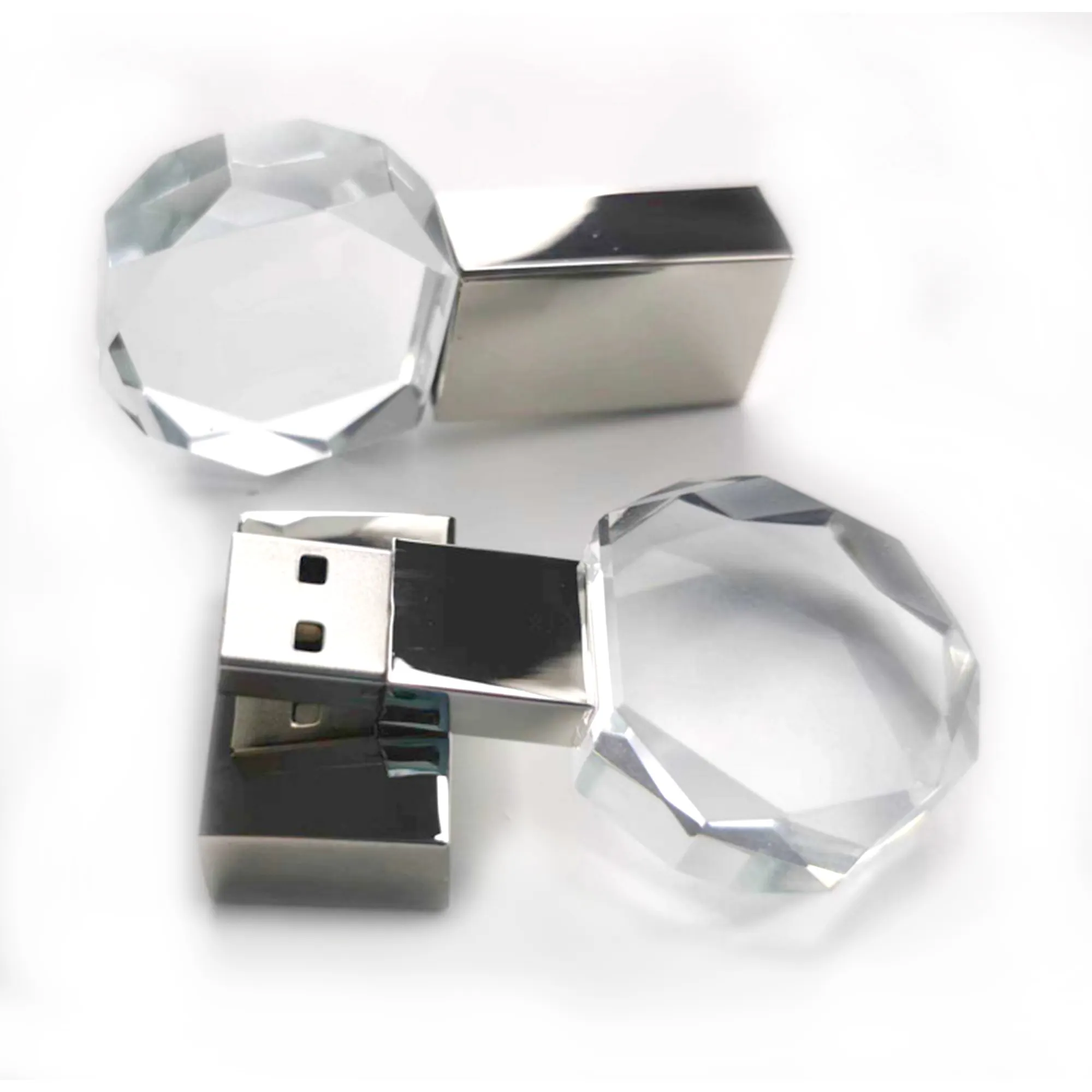 Nueva unidad flash USB de cristal de trofeo Hexagonal USB 2,0/3,0 128MB-256GB capacidad PC almacenamiento copia de seguridad negocios Oficina promoción regalos