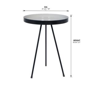 Mesa auxiliar de Interior de estilo nórdico moderno, mesa de centro colorida, Material de marco de Metal negro, muebles de dormitorio para sala de estar - Product Image 5
