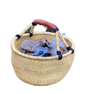 Paille transfrontalière tissée à la main de forme ovale écologique éléments africains multifonctionnels Ins Style décoration <span class=keywords><strong>panier</strong></span> de rangement - Product Image 5
