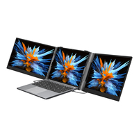 Moniteur portable Blackview DCM6 14 pouces, double écran 1920*1080P 60Hz FHD, extension d'écran pour ordinateur portable, type-C, compatible MAC/Windows/Android/Linux/Chrome