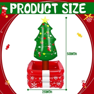 Refroidisseur de boissons gonflable en PVC en forme de sapin de Noël 25*50 pouces pour décoration de fête d'anniversaire, bar de service et conteneur alimentaire - Product Image 2