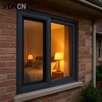 Ventanas Corredizas de Aluminio con Protección Contra Huracanes, Diseño de Malla Resistente, Tamaño Personalizado de Fábrica YDNCN, para Sótanos Exteriores