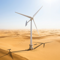 Éolienne à axe horizontal 220 V 2026 Light Wind Mill à 3 pales pour maison et ferme