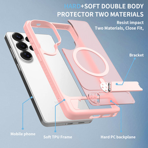 Custodia Protettiva Fashion Armor con Supporto per Samsung S26 Ultra, Coque S25 S24, Cover Magnetica Personalizzata Smerigliata, Ricarica Wireless - Product Image 6