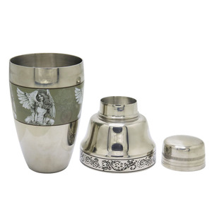Nuevo diseño, coctelera con patrón <span class=keywords><strong>Chaplin</strong></span>, superventas, herramientas de barra de acero inoxidable, coctelera Boston para camarero - Product Image 6