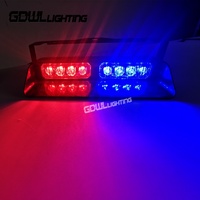12V 24V 8LED 3 vatios luz estroboscópica tablero cubierta coche luz de advertencia de emergencia