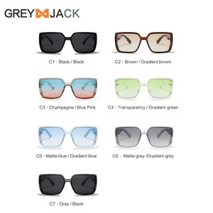 Lunettes de soleil pour femmes Greyjack, monture TR90, verres TAC, protection UV400, style carré tendance, type 3, pare-soleil - Product Image 2