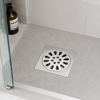 Siphon de sol professionnel chromé à haut débit avec filtre anti-odeur pour salles de bain modernes et projets de construction