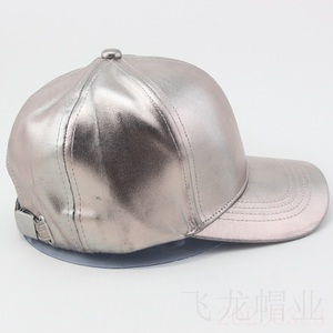 Casquettes de sport en coton et <span class=keywords><strong>cuir</strong></span> imperméables à 6 panneaux de l'usine OEM, casquettes de baseball pour enfants, surface brillante - Product Image 6