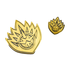 Badge en émail de haute qualité, couleur métallique, motif chauve-souris et éclair, avec revêtement époxy transparent - Product Image 4