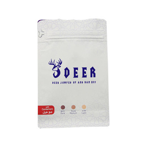 Sacs d'emballage en aluminium mat noir avec fermeture éclair pour Doypack, sacs <span class=keywords><strong>de</strong></span> stockage en Mylar avec valve pour aliments et café - Product Image 2