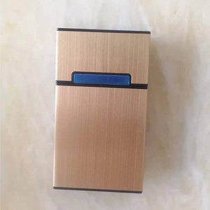 Wholesale Custom Hot Sale Metal Tobacco Cigarette Holder Box Case with Solid Magnetic Flip Top Closure