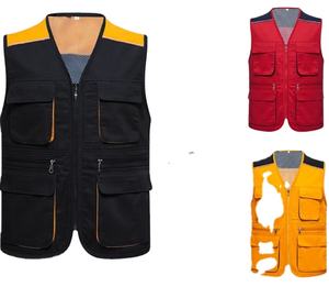 Matching Color Multi Pockets <b>Worker</b> Vest Multi-Function Vest for Fishing Photographer Climbing Waistcoat - Product Image 2