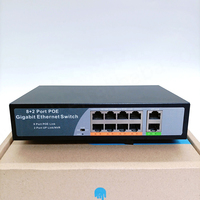 Convertisseur de média FTTH GPRS avec switch Ethernet Gigabit PoE inversé 10/100/1000M, 8 ports LAN RJ45 UTP et 2 ports fibre SC