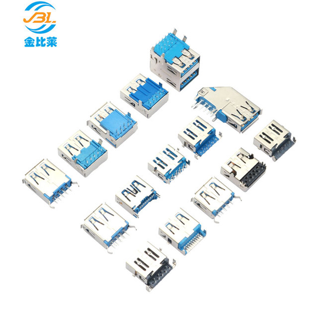 9PIN 6pin 4PIN USB Type Male Terminal Vertical SMT Female Plug PCB Data Connector USB3.0 Soldering Phosphor Copper Gold Plating