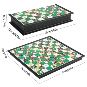 2022 Most Popular Bt Magnetic Plastic Board Game Game Toy Portable Of Snakes And Ladders Chess