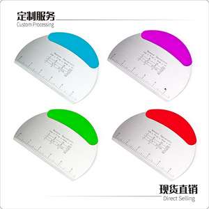 Grattoir à pâte demi-rond en acier inoxydable avec échelle de mesure pour la pâtisserie et les outils de boulangerie - Product Image 2