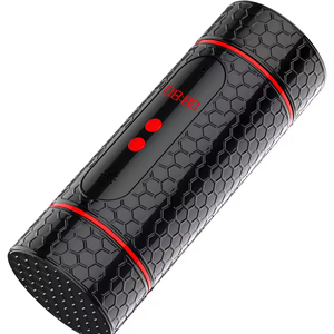 Male Timed Masturbation Cup Adult Sex Toy with 12 Vibration Frequencies LED Display Timer <b>USB</b> Pinhole Charging Masturbators - Product Image 2