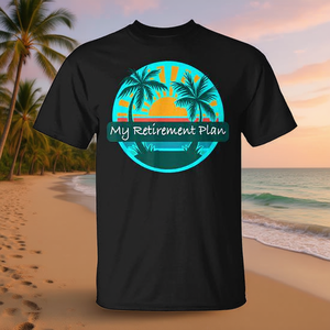 Camiseta Promocional con Diseño de Vida en la Playa para Planes de Retiro - Product Image 3