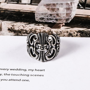 Vintage Men's <b>Titanium</b> Steel Cross <b>Ring</b> Punk Style Gift Jewelry - Product Image 1