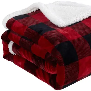 Sherpa ผ้าห่ม-ผ้าห่มผ้าฟลีซหนานุ่มสำหรับโซฟา-50 ''X 60'' ผ้าห่มกำมะหยี่หนาสองชั้นแบบกลับด้านได้สำหรับเตียง-เลือน