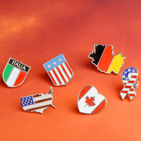 Épinglette de drapeau national en métal de haute qualité, personnalisée, sans minimum de commande, vente en gros, épinglette en émail de drapeau de pays
