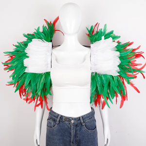 Ailes de plumes rouges et noires gothiques du <span class=keywords><strong>diable</strong></span> pour Halloween, cosplay, décoration de fête de mariage, accessoire de performance scénique, accessoire de costume - Product Image 5