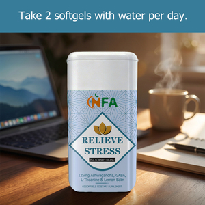 Gélules anti-stress en gros d'usine avec extrait de mélisse et GABA pour soutenir la résilience à la fatigue liée au stress - Product Image 3