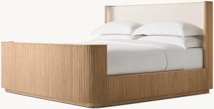 Giường ngủ thiết kế cổ điển sang trọng Byron, nội thất phòng ngủ hiện đại tự nhiên bằng gỗ sồi, cỡ King, Queen, đơn dành cho biệt thự - Product Image 4