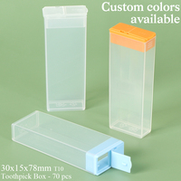 SUNSHING Étui de voyage pour cure-dents et fil dentaire, mini boîte à cotons-tiges, distributeur de cure-dents en plastique, étui de rangement