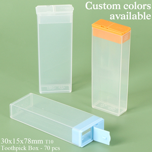 SUNSHING Pocket Floss Pick Travel Case Dental Floss Container Mini Cotton Swab Box Plastic <b>Toothpick</b> Dispenser Storage Case - Product Image 2