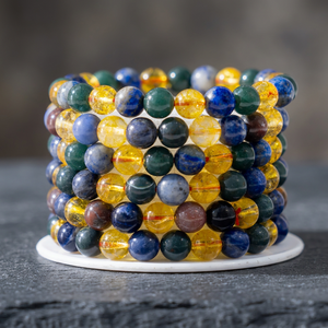 Wholesale Selling Premium Scorpio Zodiac Agate 8mm Beaded <b>Bracelet</b> Crystal Gemstone Unisex Horoscope Inspired Jewelry for - Product Image 3