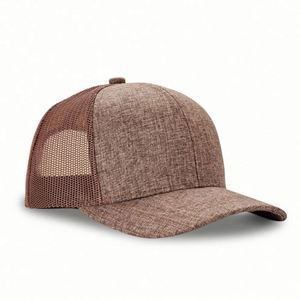 Casquettes en polyester à 6 panneaux, en gros d'usine, casquettes trucker personnalisées en maille avec fermeture snapback - Product Image 3