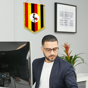 ธงชาติยูกันดาขนาดเล็ก 20x30 ซม. สำหรับตกแต่งรถยนต์ ตกแต่งผนัง ของตกแต่งขนาดเล็กสำหรับแขวน - Product Image 3