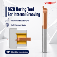 Barre de perçage MZR pour rainurage interne en arc sur acier, outils de perçage CNC pour petits trous, usinage de précision, carbure cémenté, réglable et rigide