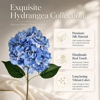 Bunga Hydrangea 3D Print Real Touch Multi Warna, Grosir untuk Dekorasi Pernikahan, Bunga Artifisial untuk Dekorasi Rumah dan Hotel, Rangkaian Bunga