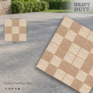 Carreaux de sol en porcelaine émaillée numérique Vistaar Beige Modern 40x40cm, nouveau design pour extérieur - Product Image 5