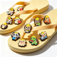 Breloques de chaussures en PVC personnalisées, breloques de chaussures en PVC souple pour tongs, vente chaude, DIY