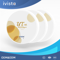 Ivista UT ML 60% Translucency Dental Zirconia Block untuk Inlay Onlay Mesin Milling CAD CAM Sistem Terbuka
