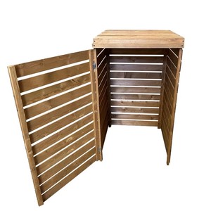 Boîte de rangement pour poubelle à roulettes en <span class=keywords><strong>bois</strong></span> de 240 L, décorative pour extérieur, <span class=keywords><strong>abri</strong></span> pour poubelle de <span class=keywords><strong>jardin</strong></span>, couverture de poubelle avec <span class=keywords><strong>porte</strong></span> - Product Image 6