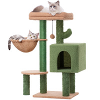 Arbre à chat en panneaux de particules de qualité E1 avec lit intégré, 7,5 kg, chaud, durable, avec beaucoup d'espace pour votre ami félin, stable et résistant aux griffures