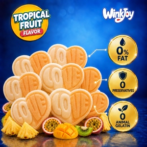 Caramelos de Goma Agridulces Suecos en Forma de Corazón, Sabores Tropicales de Fresa y Vainilla, Veganos, Halal, Cumplen con las Normas de EE. UU. y la UE, Venta al Por Mayor - Product Image 3