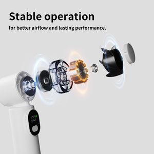 Tùy Chỉnh Mini <span class=keywords><strong>Fan</strong></span> Có Thể Sạc Lại 2000MAh Pin Thông Minh LED Cầm Tay Màn Hình Quạt Với Carabiner Cho Cắm Trại Ngoài Trời Quạt Cầm Tay - Product Image 2