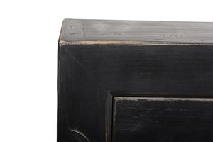 Лидер продаж, популярный потертый вабисаби, Восстановленный черный четырехдверный шкаф из массива дерева с четырьмя ящиками - Product Image 4