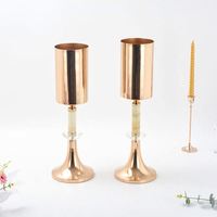 Vase trompette en métal doré de luxe pour mariage, élégant support de fleurs pour centre de table, décoration pour événements, scène, hôtel